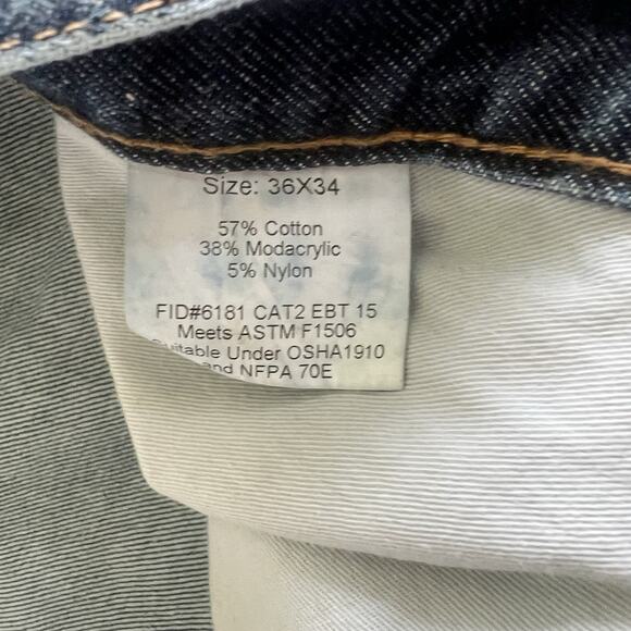 Men's Drifire flame resistant fr Denim jeans cat 2 Size 36 x 34‎ Fire Resistant - Picture 7 of 8